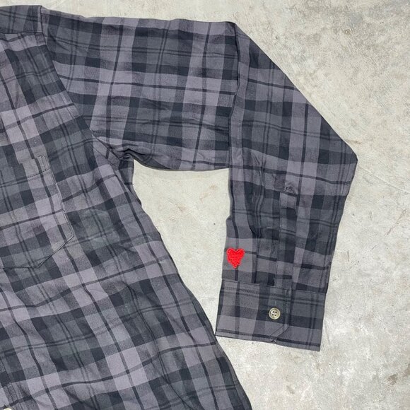 NEW EMOTIONALLY UNAVAILABLE PLAID HOODIE SZ MEDIUM - Picture 3 of 4